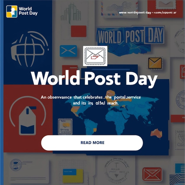 Photo handdrawn flat world post day landing page template