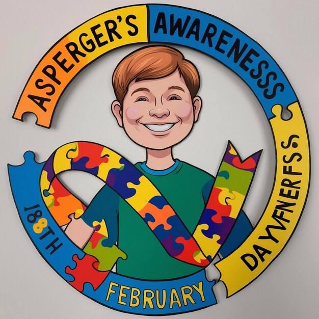 Photo handdrawn international asperger s awareness day