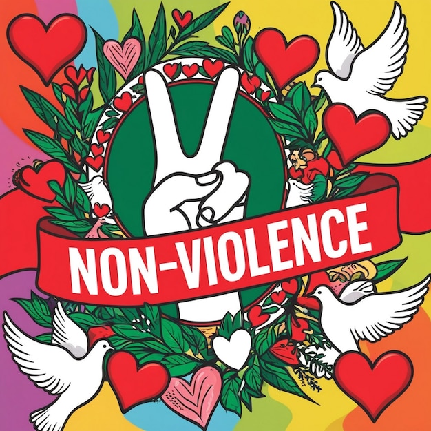 HandDrawn International Day of NonViolence Art