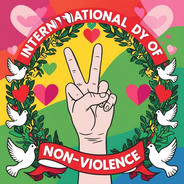 HandDrawn International Day of NonViolence Art