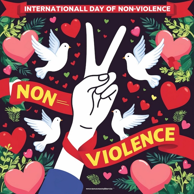 HandDrawn International Day of NonViolence Art