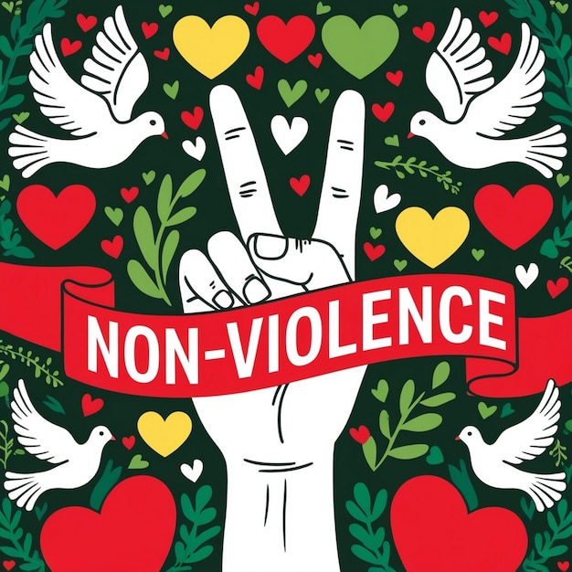 HandDrawn International Day of NonViolence Art