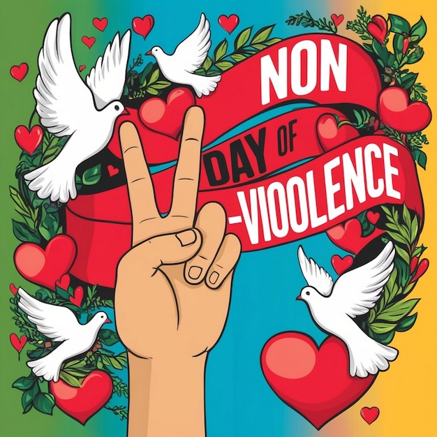 HandDrawn International Day of NonViolence Art