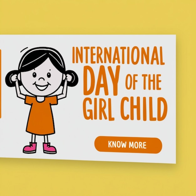 HandDrawn Landing Page Template for International Day of the Girl Child