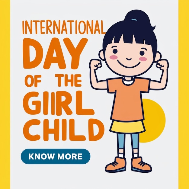 HandDrawn Landing Page Template for International Day of the Girl Child