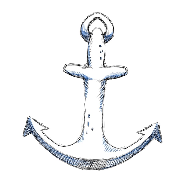 HandDrawn Nautical Anchor Illustration Perfect for adventure maritime and nautical designs