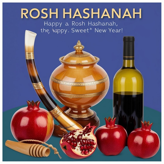 Photo handdrawn rosh hashanah background