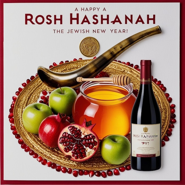 Photo handdrawn rosh hashanah background