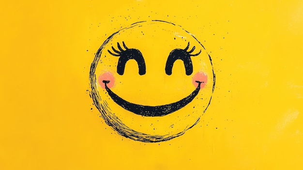 Handdrawn simple line illustration of Harveys yellow smiley face with a range of expressions