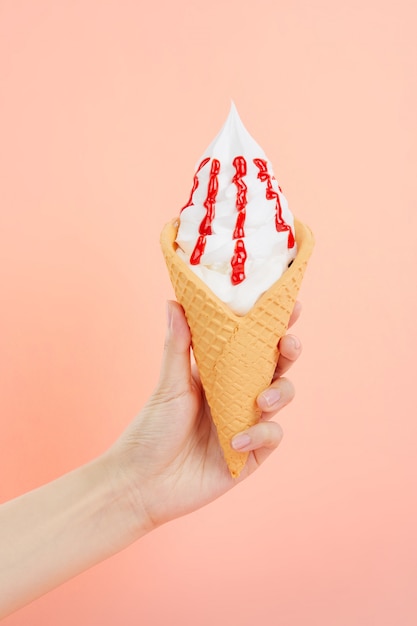 Handheld ice cream cone