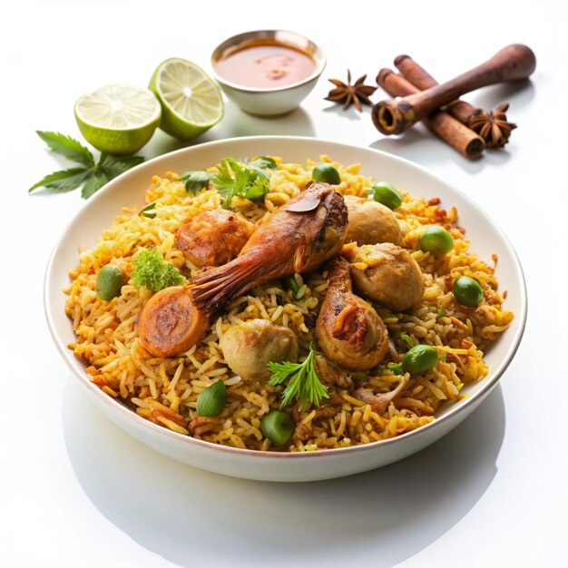 Handi Chicken Biryani Authentic Indian Cuisine in High Definition