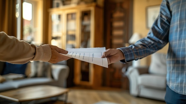 Handing over a document