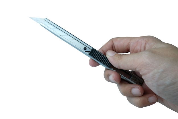 Handle cutter knife isolated with clipping path