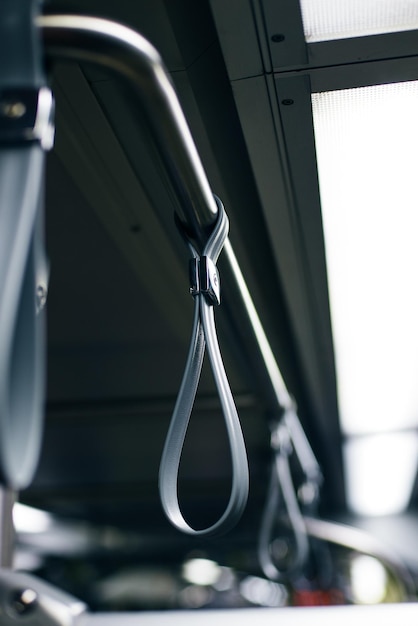 Handles for standing passenger inside a Underground train canada