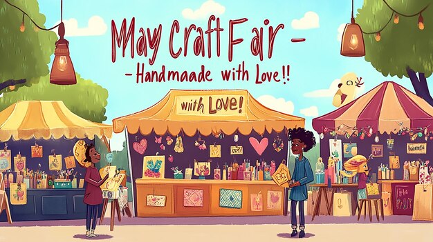 Photo handmade craft fair outdoor market