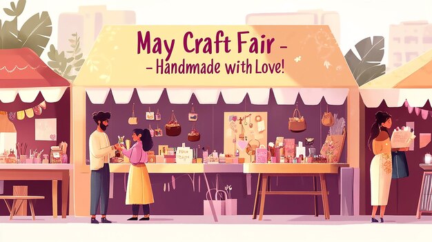 Photo handmade craft fair outdoor market