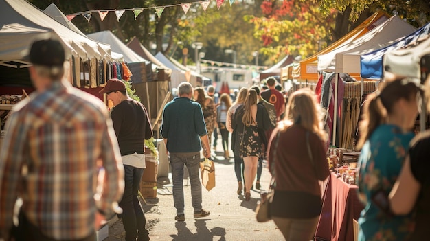 Handmade craft fair vibrant stalls with local artisans 2