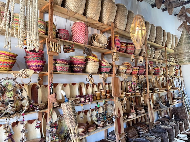 Handmade indigenous items store in Porto Seguro Bahia Brazil