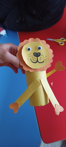 Handmade lion toy for children photo