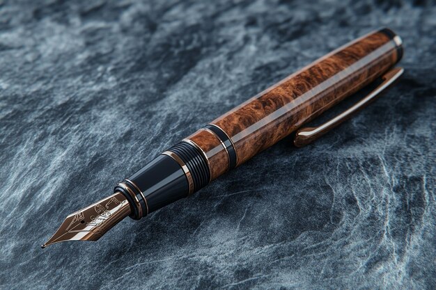 a handmade pen with a wooden handle