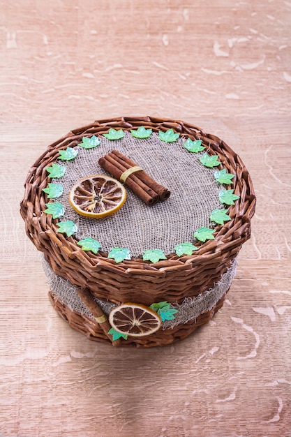 Handmade wicker basket