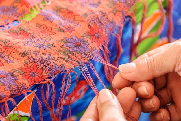 Handmade work with calico fabric widely used for crafts patchwork and decoration items in Brazil