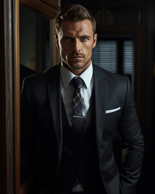 Handome elegant man in his 30's wearing a suit