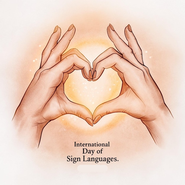 Photo hands forming a heart shapeinternational day of sign languages 1