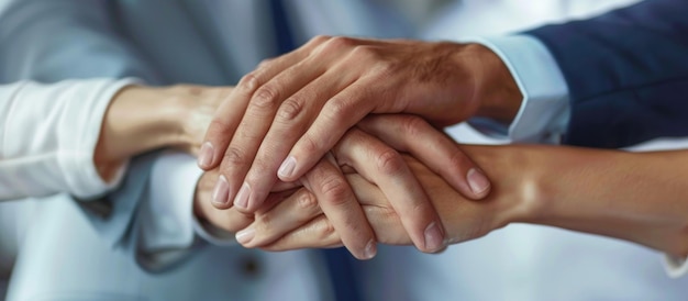 Photo hands holding symbol of support and empathy