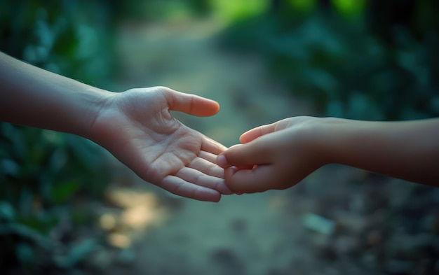 Photo hands reaching out to help someone in need