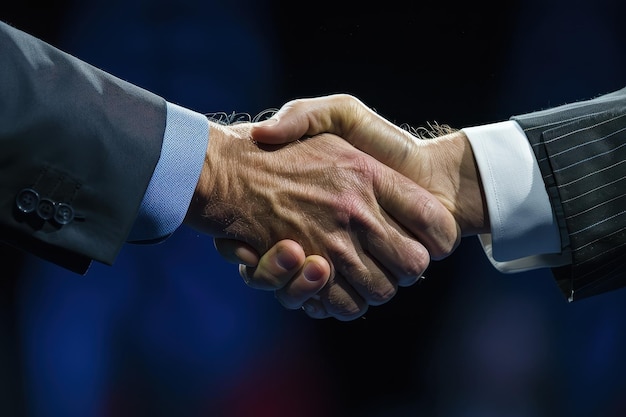 Handshake Agreement Two Business Professionals in Suits