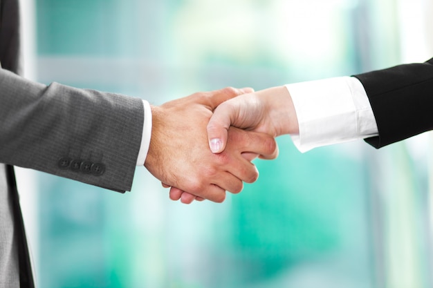 Handshake between business men