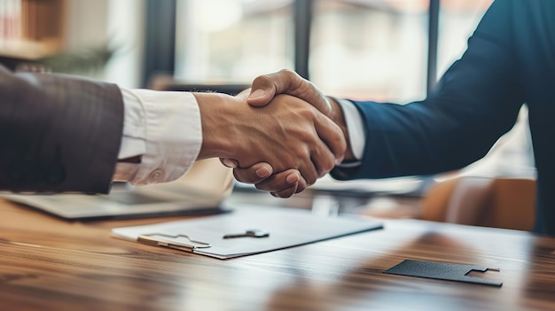 handshake between a real estate agent