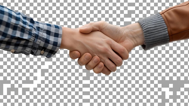 Handshake of two people Isolated on a transparent background