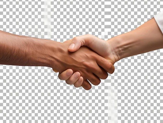 Handshake of two people Isolated on a transparent background