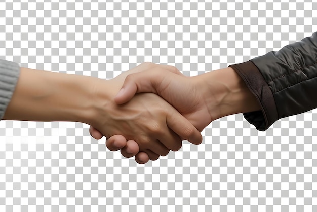 Handshake of two people Isolated on a transparent background