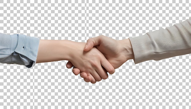 Handshake of two people Isolated on a transparent background