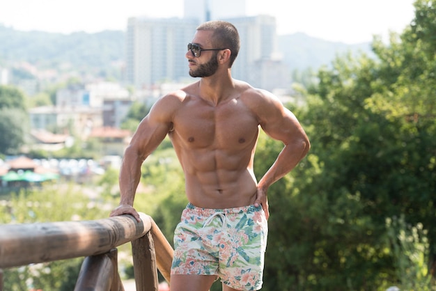 Handsome Guy Resting Outdoors While Enjoying Nature