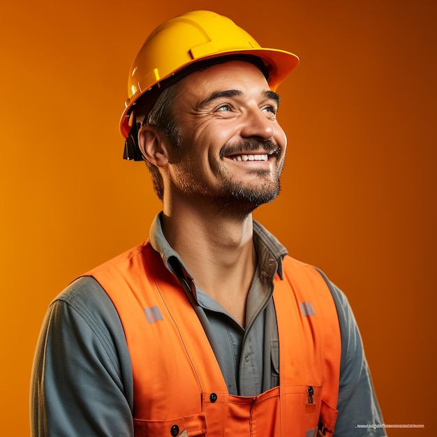 Handsome plumber showing thumbup on grey background