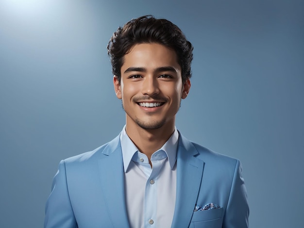 Handsome smiling young man with folded arms