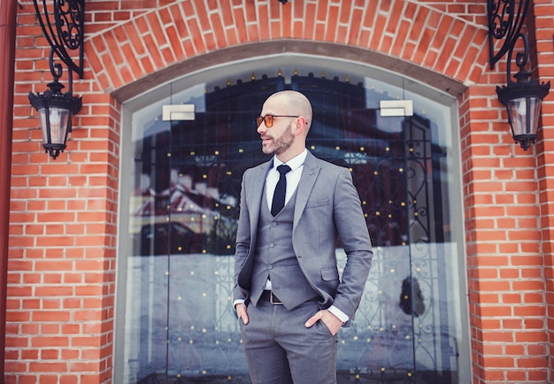 Handsome young businessman in suit