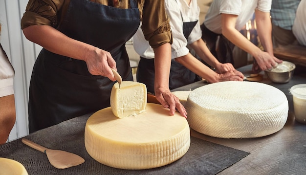 Photo a handson cheesemaking workshop where participants learn to make their own cheese