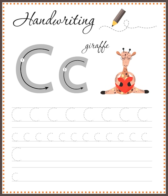 Handwriting workbook for children Worksheets for learning letters Activity book for kids Educational pages for preschool Letter