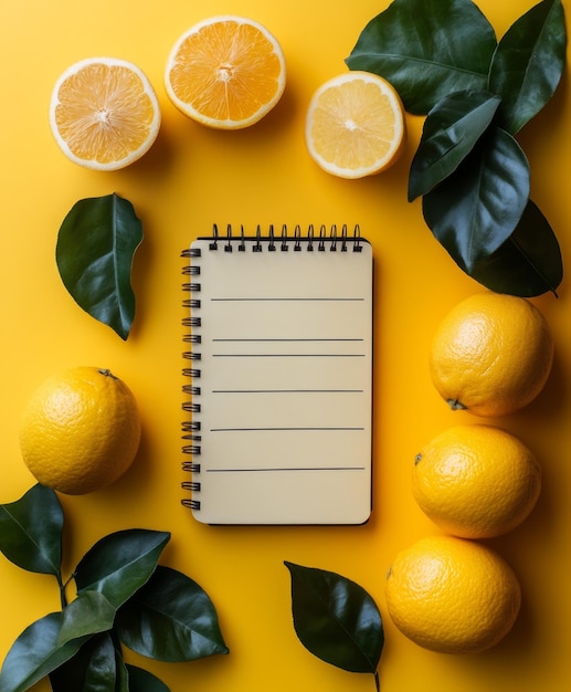 Handwritten Shopping List on Yellow Background Minimalistic