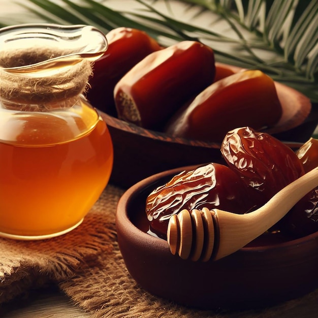 haney and date palm Nature's Sweet Harmony Date Palm and Hone