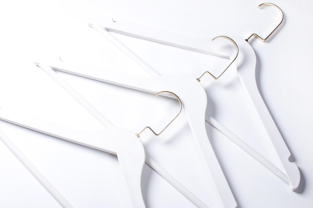 Hangers for hanging clothes in the closet White Plastic Hangers