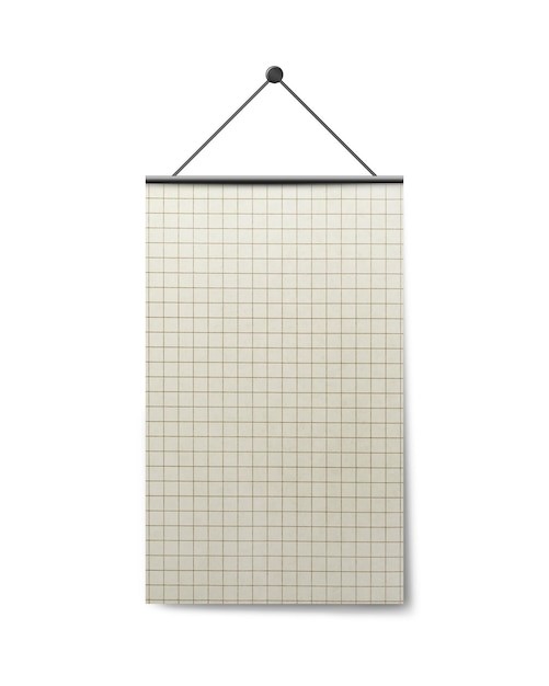 Hanging sheet of paper in the cell