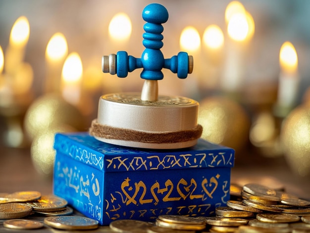 Photo hanukkah celebration concept