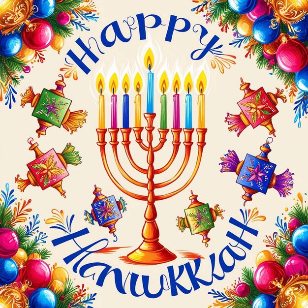 Hanukkah comes alive in this illustration