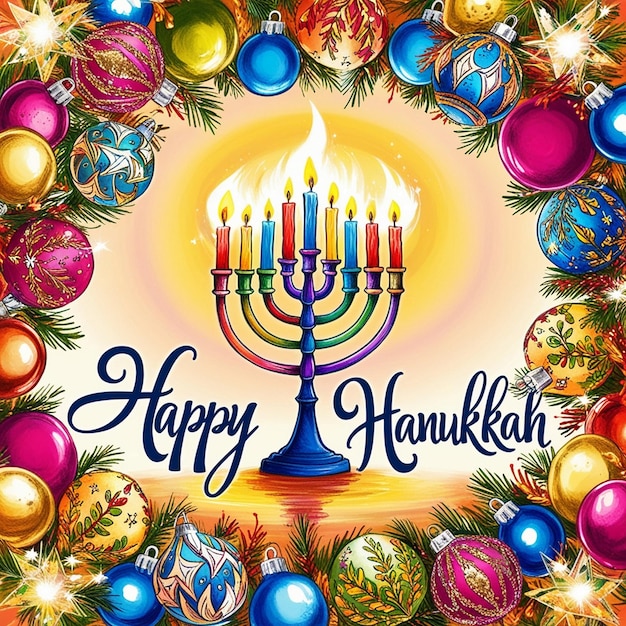 Hanukkah comes alive in this illustration